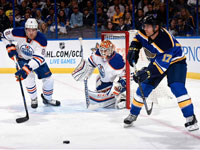 Talbot Shines But Oilers Fall To Blues