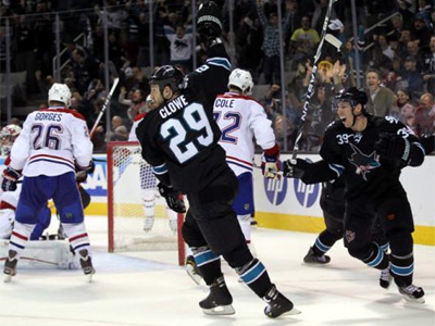 Sharks attack Canadiens with a Shootout Win