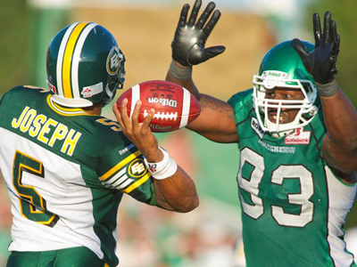 CFL: Roughriders swarm Eskimos in a defensive battle