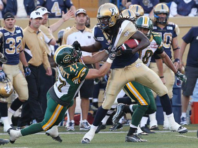 CFL - Blue Bombers edge Eskimos, thanks to some timely breaks
