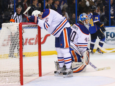 Oilers blow two goal lead and lose Hall to injury