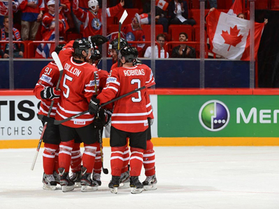 Hall scores twice as Team Canada crushes Norway