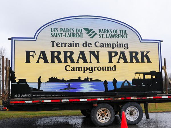 New St. Lawrence Parks Commission sign soon to be erected at Farran Park