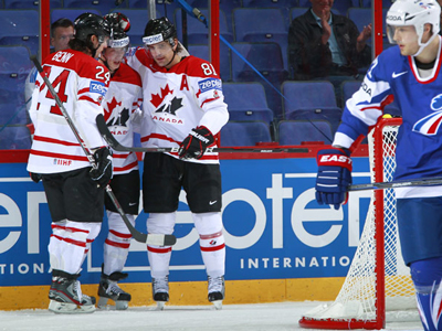 Sharp, Nugent-Hopkins and Benn lead Team Canada to easy win