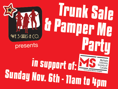 Trunk Sale and Pamper Me Party to support MS